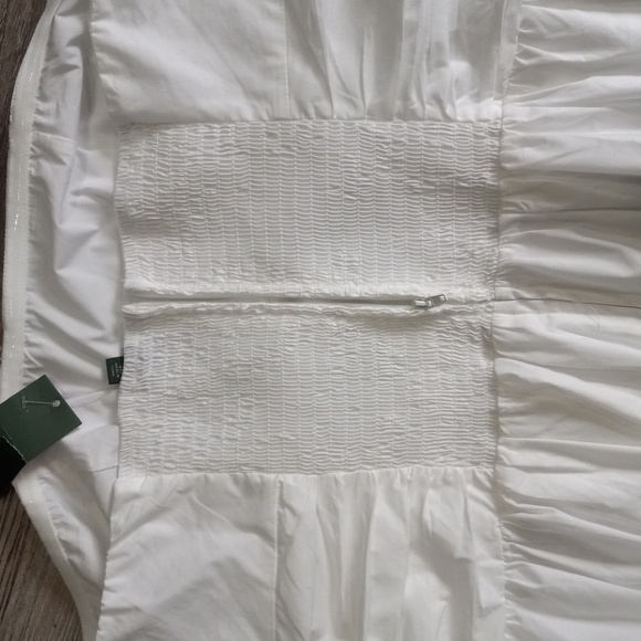 Wild Fable Elegant White Strapless Dress Ruched Flared Pleated Skirt Plus Size - Picture 12 of 12